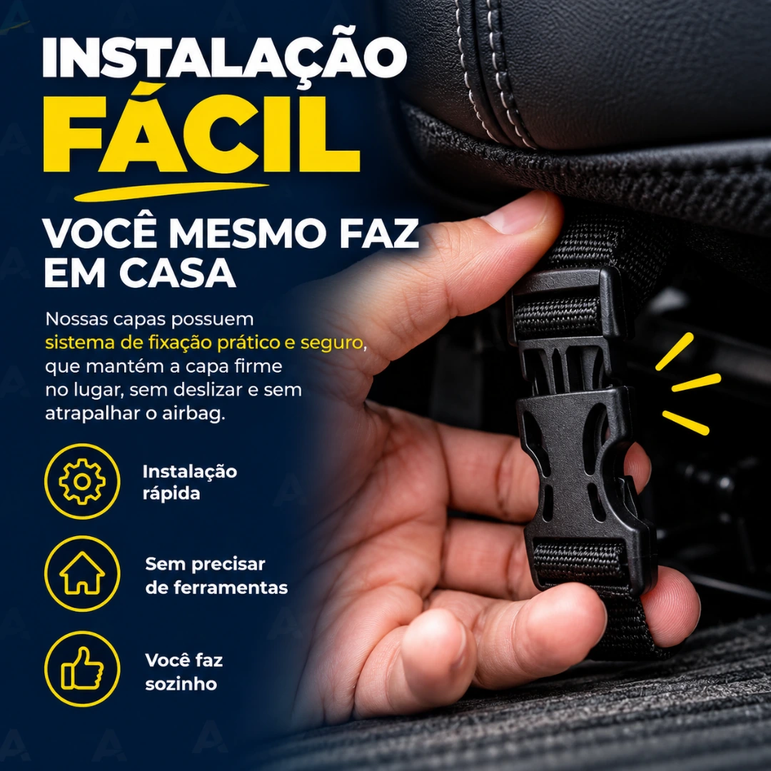 Instalação fácil — você mesmo faz em casa, sem ferramentas