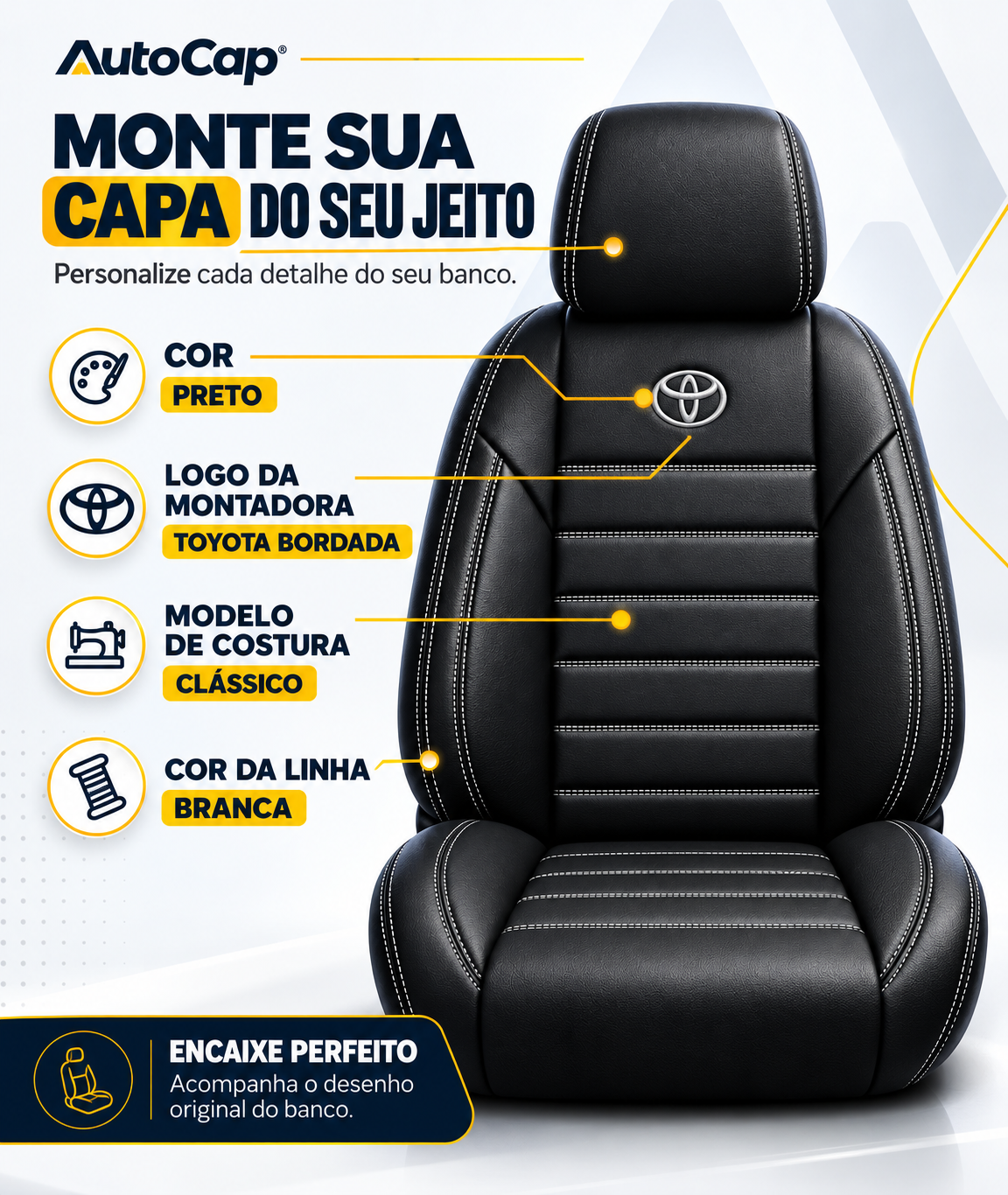 Monte sua capa do seu jeito — capas AutoCap Brasil